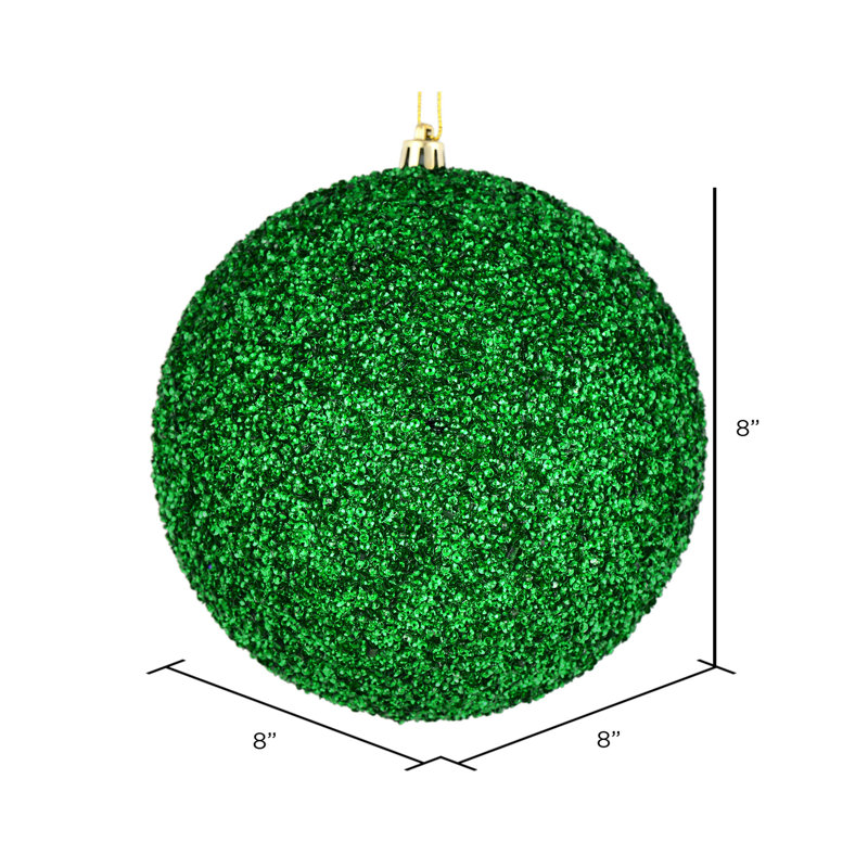 Ornement boule perlé, Vert