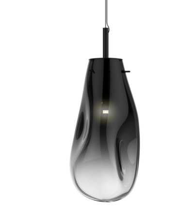 Liquid 1 - Light Pendant, Smoke Fade, 10.75" H x 6" W x 6" D