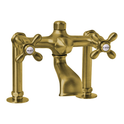 Deck Mount Tub Faucet with Cross Handles (P0802) by Strom Living