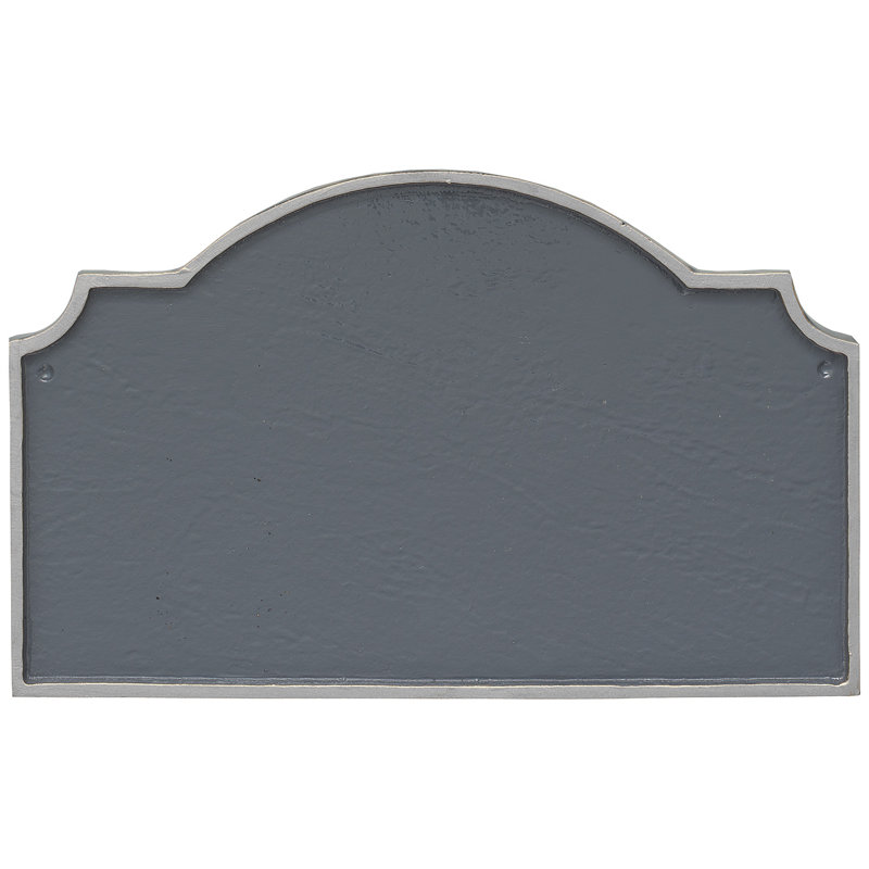 Plaque d’adresse murale sur 1 ligne vanderbilt, Gris / Argent, Oui