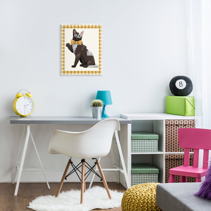 «Gentleman Cat» avec plaque murale, design par Sadie Harper