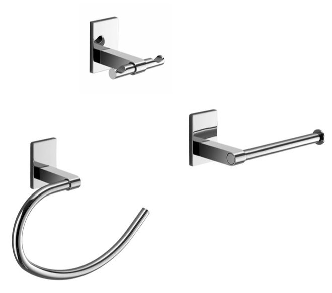 Dowsing 3 - Piece Bathroom Hardware Set, Chrome