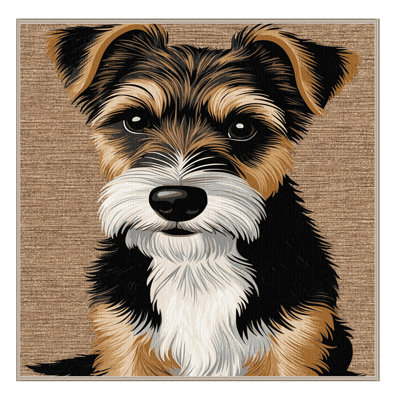 Washable Border Terrier Dogs Area Rug