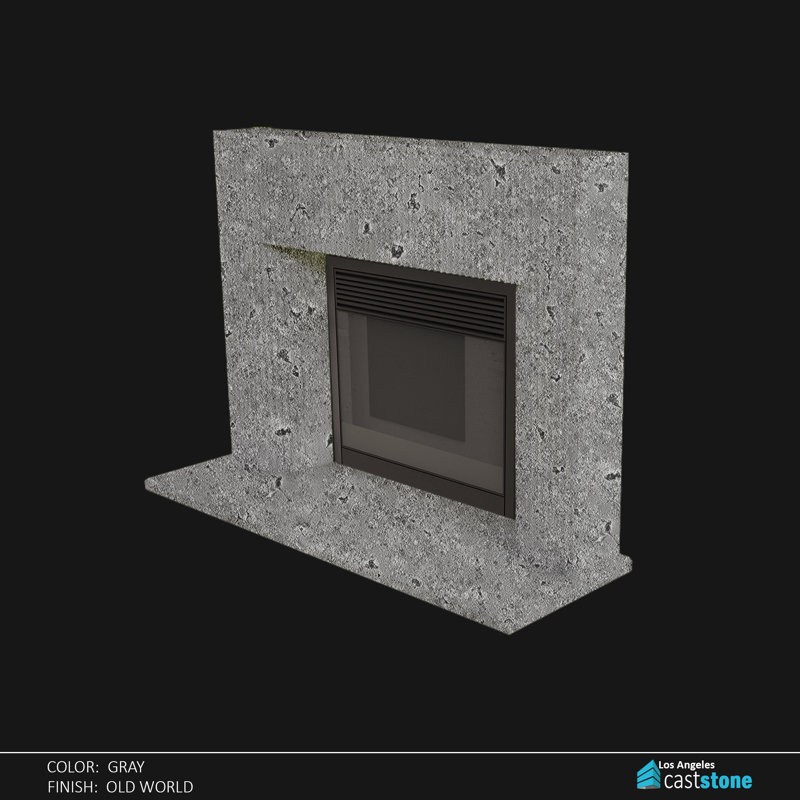 Valencia Fireplace Surround, Gray Old World
