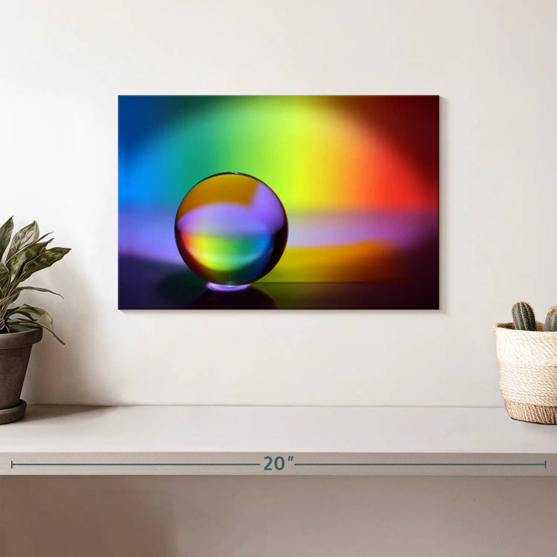 Rainbow Sphere, 8" H x 12" W