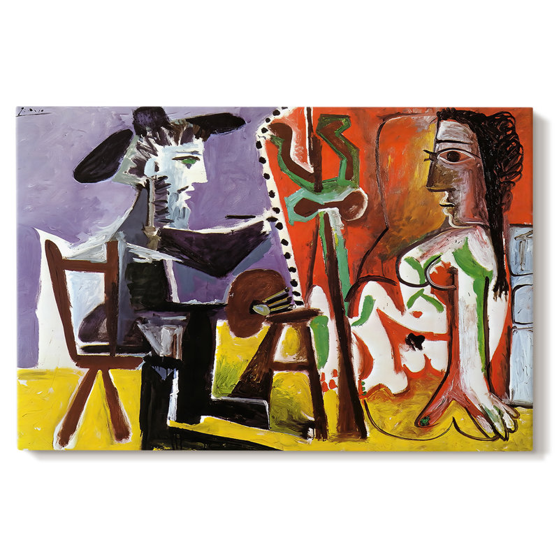 Peintre et modèle (Le Peintre et son modèle) - Pablo Picasso - Toile tendue avec châssis - 1928, 32 x 48
