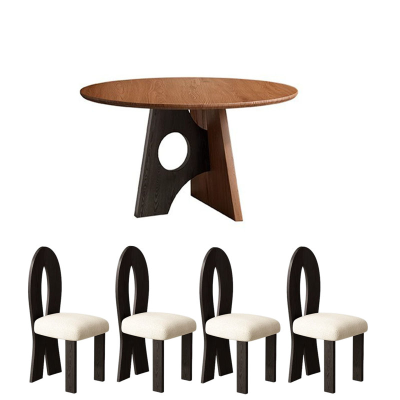 Table de salle à manger French Minimalist, H 28,7 po x L 43,3 po x l 43,3 po