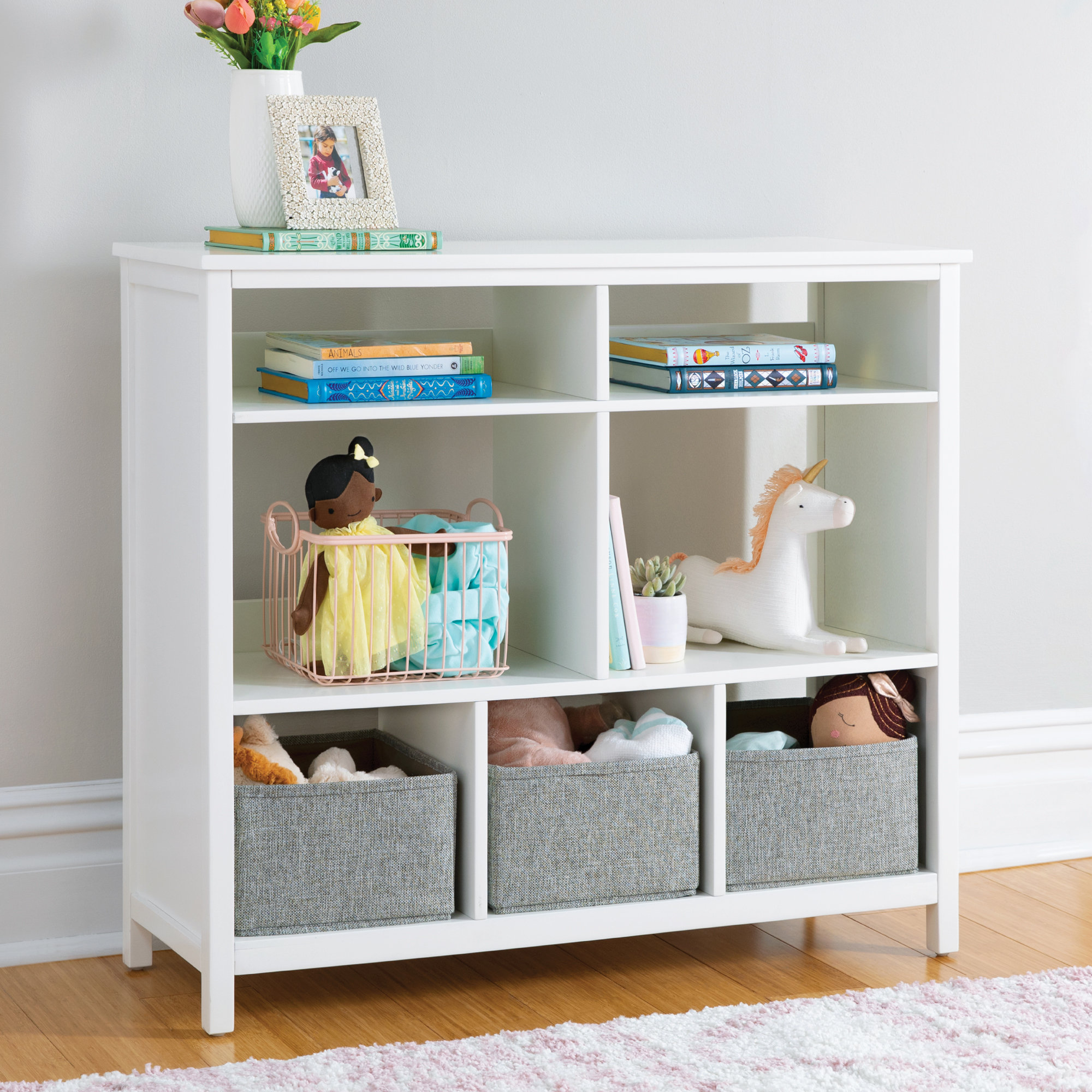 Martha Stewart Kids' Jr. Bookcase with Bins & Reviews | Wayfair