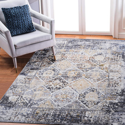 Tapis tissé multicolore 8 X 10 - sans perte de teinture, teinture pour étude, chambre à coucher, salon près du vestibule, bureau à domicile,