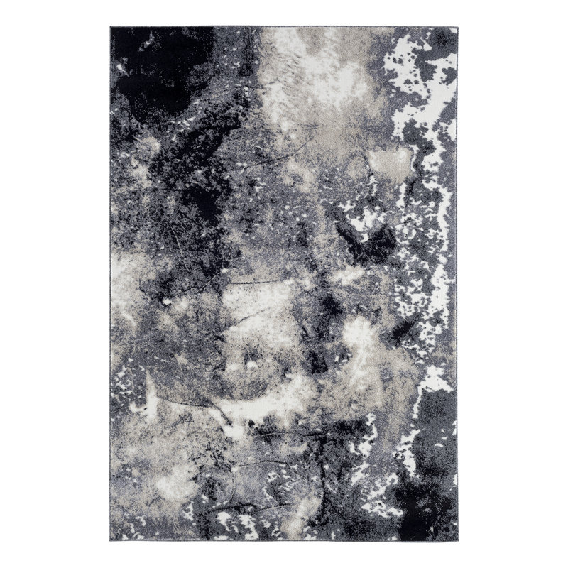 Tapis abstrait gris / beige Towne, Rectangle 2 pi 1 po x 3 pi 3 po