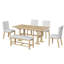 Ensemble de table de salle à manger 6 pièces avec plateau de table extensible-994552369