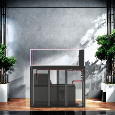 Modern Rectangular Black Eco Aquarium Tank