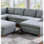 Design contemporain contemporain, 8 pièces, gris avec canapé modulaire