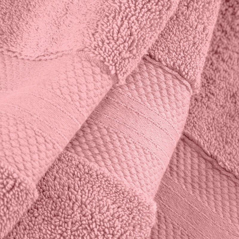 Collection de serviettes finlandaises en peluche 100% turque, Rose corail, Serviettes de bain - paquet de 2