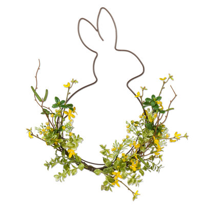 Faux Forsythia 14'' Wreath