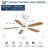 Indoor Modern 52 Inch Ceiling Fan 6 Speed Wind 5 Blades Remote Control Reversible DC Motor With Led Light-631685789-631685790