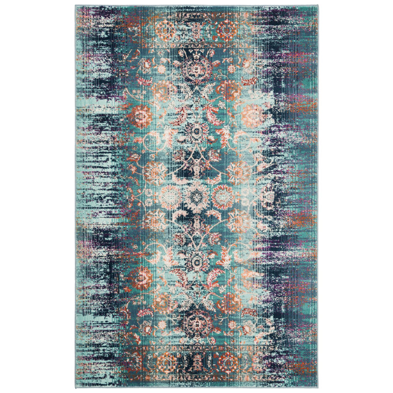 Tolleson Performance Floral Rug, Rectangle 3'3" x 5'