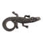 Sculpture décorative en aluminium représentant un alligator, idéale pour la décoration intérieure – Objet de décoration moderne pour le salon, à poser sur une étagère ou une table – 28 cm, argent et gris anthracite