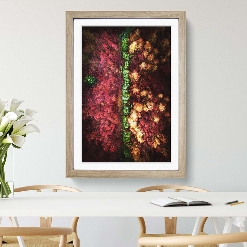 Forest in Everingham Yorkshire - Picture Frame Painting Print, 65cm H x 48cm W x 2cm D, Oak Framed