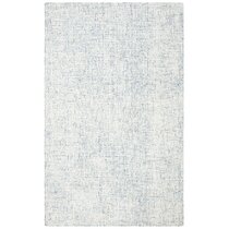 Joss & Main Greta Handmade Flatweave Winter White/Twilight Blue