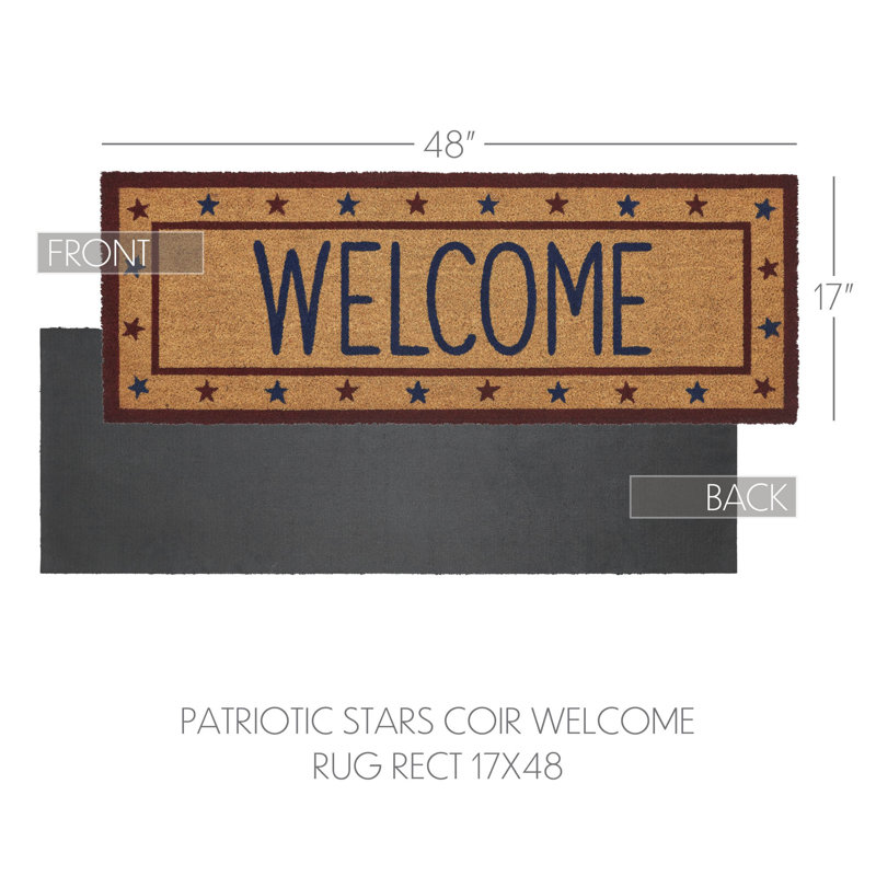 Tapis festif festif trouvaille étoiles patriotiques, L 17 po x L 48 po