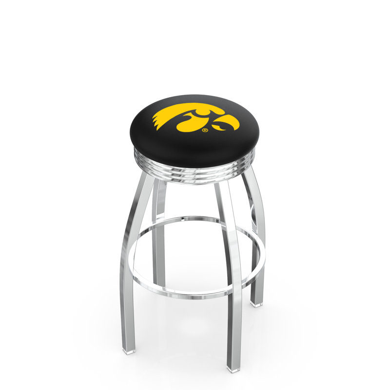 Tabouret de bar Logo Series, Tabouret de comptoir (siège d'une hauteur de 25 p, Noir soudé uni, Université Texas Tech