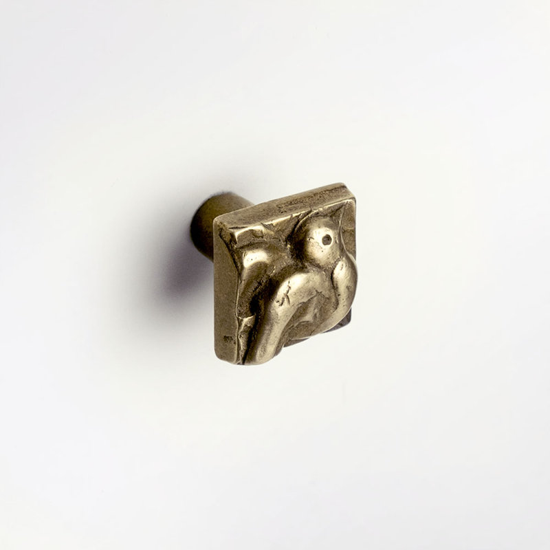Dove Bronze Square Knob, Traditional Bronze