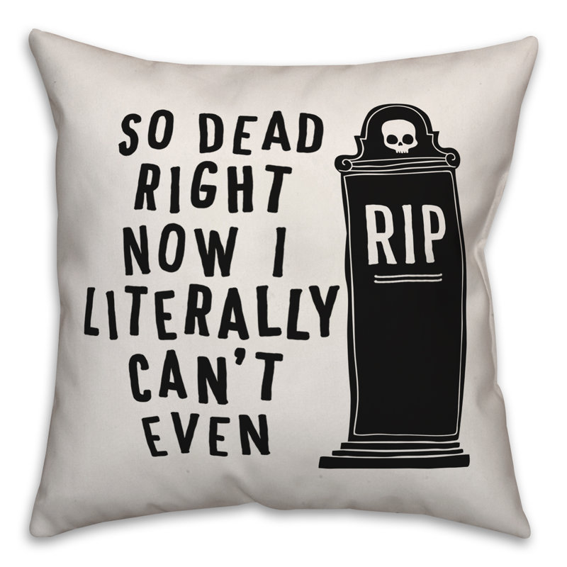  Housse pour coussin So So Right Right Now I Literally Impossible Even, 16 po x 1 po