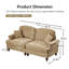 Canapé à 2 places en chenille l 76,4 po x P 32,8 po x H 36,6 po Urban Ins