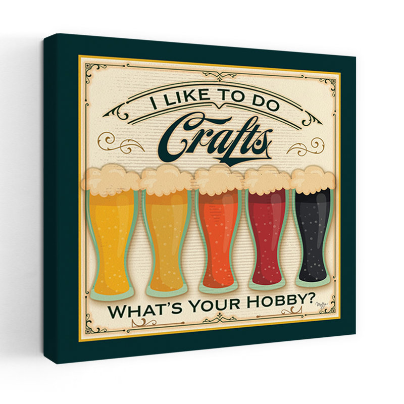 «I Like To Do Crafts», art contemporain, H 18 po x l 18 po
