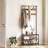 Hall Tree, Coat Rack With Shoe Bench, 4-In-1 Entryway Bench With Storage Shelves, Hanging Rod And 8 Movable Hooks, Hall Tree With Storage Bench For Hallway
