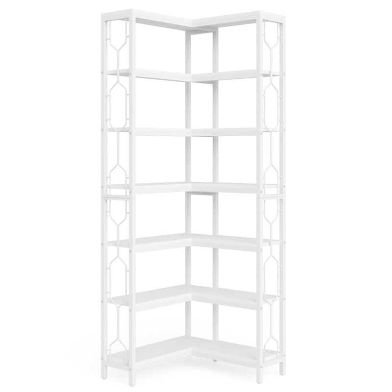 Étagère à livres 7 niveaux 78,74 po, H 78,74 po x l 23,62 po x P 23,62 po, Blanc