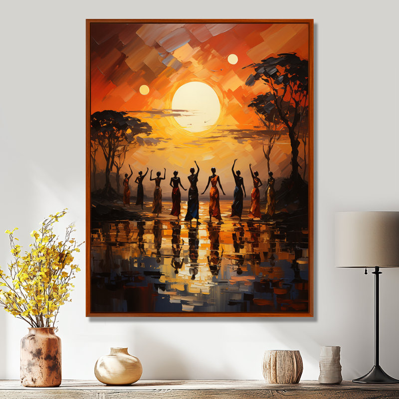 Kloman African Savannah Melody II, H 32 po x l 24 po x P 1 po, Cadre flottant brun