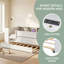 Lit de jour simple avec tiroirs et couchette