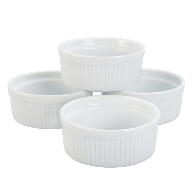 BIA Cordon Bleu 10-Ounce Individual Porcelain Soufflé Ramekins