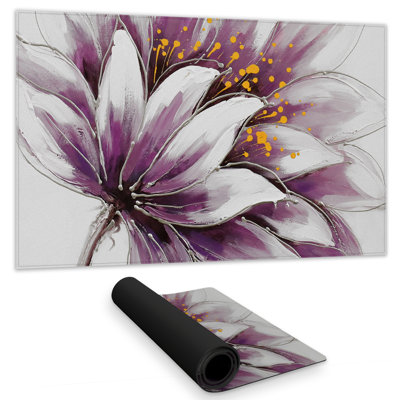 Purple flower Bathroom Illustrative Gaming Mat - Home Decor