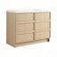 Meuble-lavabo autoportant de 42 po avec lavabo en résine et 2 portes d'armoire à fermeture en douceur, contreplaqué (KD-PACKING)