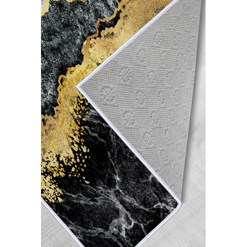 Premium Woven Carpet, 5.9 x 9.2 ft, 100% Polyester, 650 g/m² | Antibacterial, Non-Slip PVC Underside, 0.3 in Pile Height | Machine Washable, 3D Digital Printing | Perfect for Living Room, Bedroom, & Office Decor