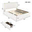 Lit plateforme tapissier avec 4 tiroirs et bord doré sur le pied de lit-2100993412