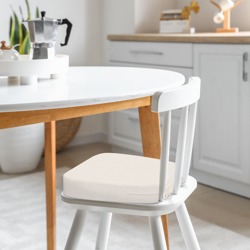 Coussins de chaise d'intérieur de 2,5 po d'épaisseur imperméables pour les chaises de salle à manger, 8, Beige