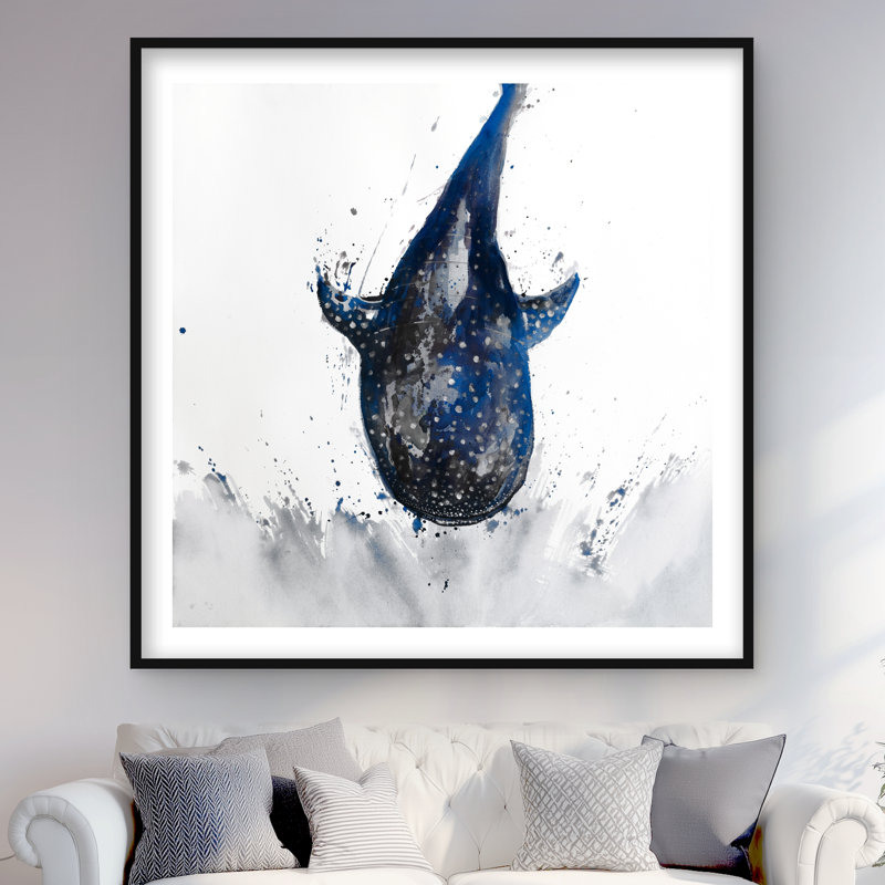 Requin baleine - animaux aquatiques bleus, H 48 po x l 48 po