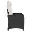 Chaise de jardin inclinable en PE rotin noir pliable-953010013-953010012