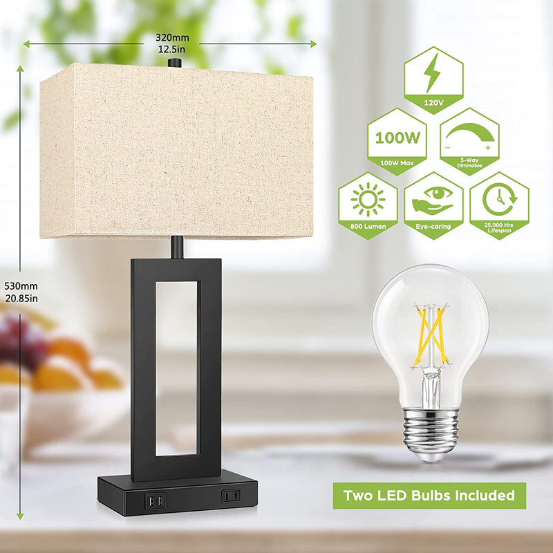Aynara Metal USB Table Lamp