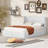 Annek Upholstered Bed Frame with Lift Up Storage, 40.9"H Wingback Headboard, Wood Slats & Metal Frame, Multiple Sizes & Fabric Options Available-91767998-107605164