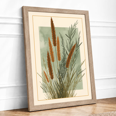 Sedge and Spikes Botanical - Framed Print