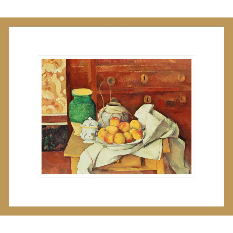 Nature morte avec une commode par Paul Cézanne, impression giclée encadrée, H 13,75 po x l 16,17 po