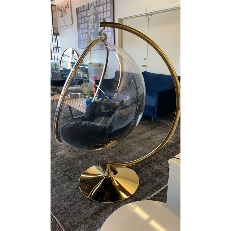 Jettrin Porch Swing with Stand, Gold