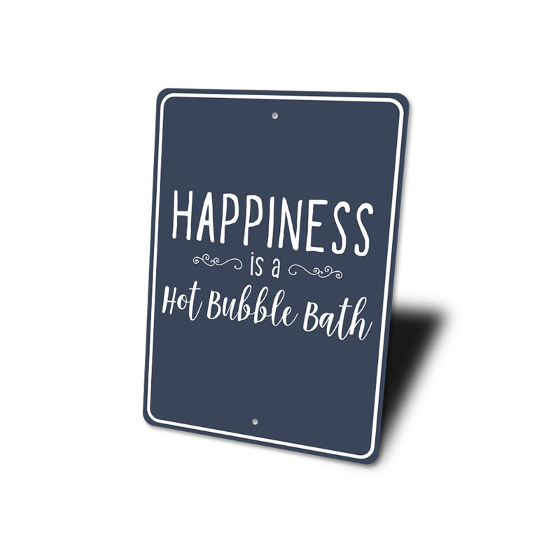 Plaque en aluminium pour bain moussant, H 18 po x l 12 po x P 0,06 po