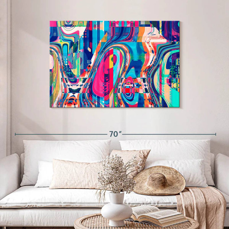 Avery Abstract Geometric Collage, 30" H x 45" W