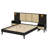 Queen Solid Wood Bed Frame With Matching Nightstands And Lamp-Integrated Design-1178557726
